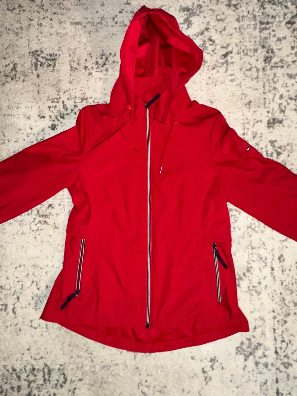 Tommy Hilfiger Red Hooded Zip Jacket
